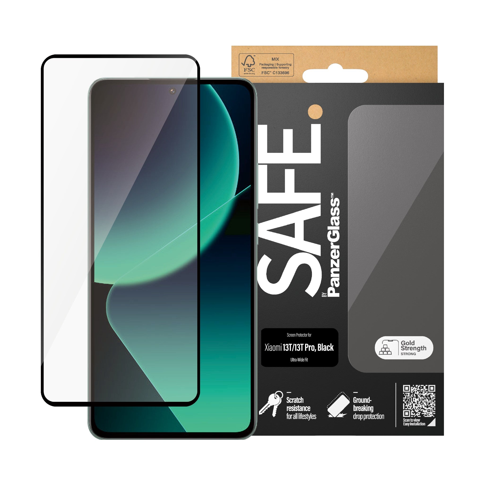SAFE. by PanzerGlass® Screen Protector Xiaomi 13T | 13T Pro | Ultra-Wide Fit